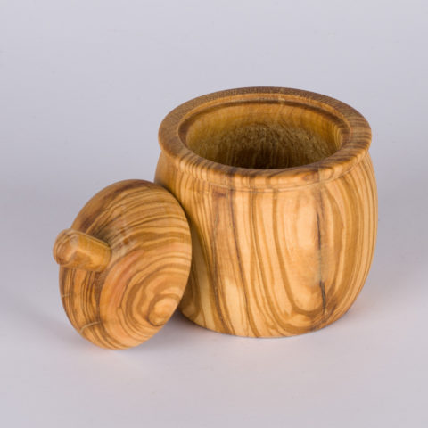 Cestino con manico - D'olivo - Oggetti in legno di olivo artigianali
